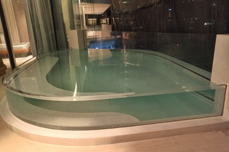 Sensoria-Plunge-Pools Bespoke GRP Plunge Pool in the balcony of Five Sensoria.